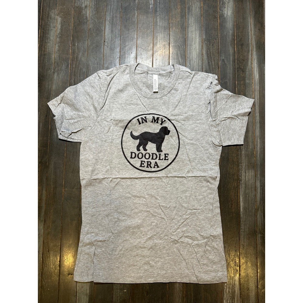 Bella Canvas In My Doodle Era Dog Graphic T-Shirt Gray